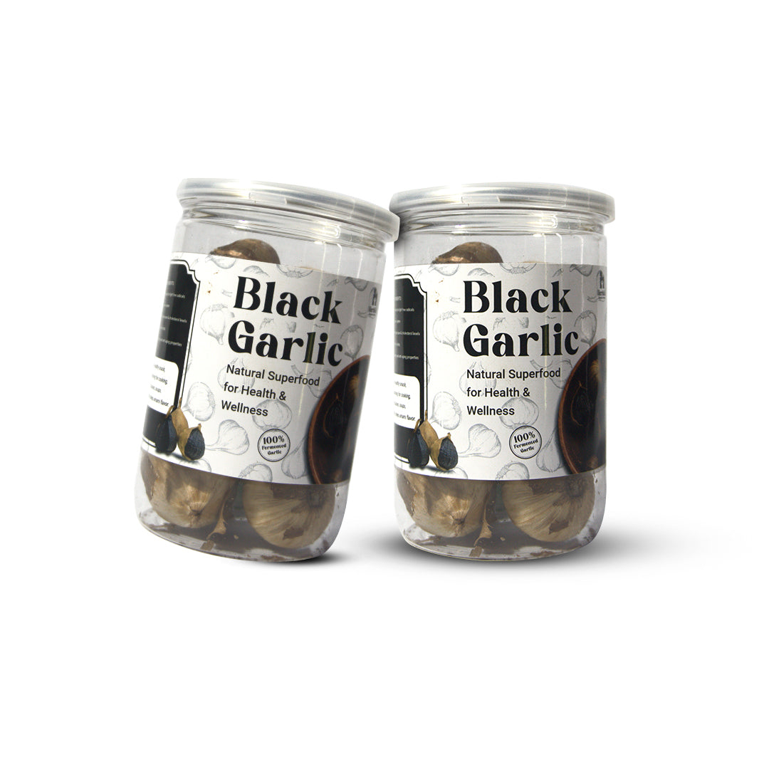 Black Garlic Bundle – 2 Jars Natural Superfood for Health & Wellness