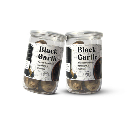 Black Garlic Bundle – 2 Jars Natural Superfood for Health & Wellness
