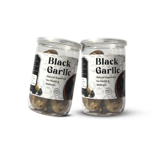 Black Garlic Bundle – 2 Jars Natural Superfood for Health & Wellness